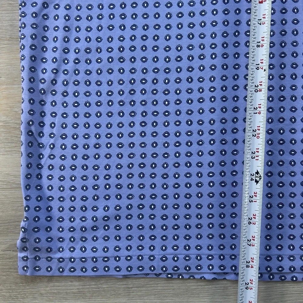 Polo Ralph Lauren XL Classic Fit Polo Shirt Short Sleeve Geometric AOP Blue